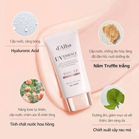 D'Alba Waterfull Tone-Up Sunscreen SPF50+